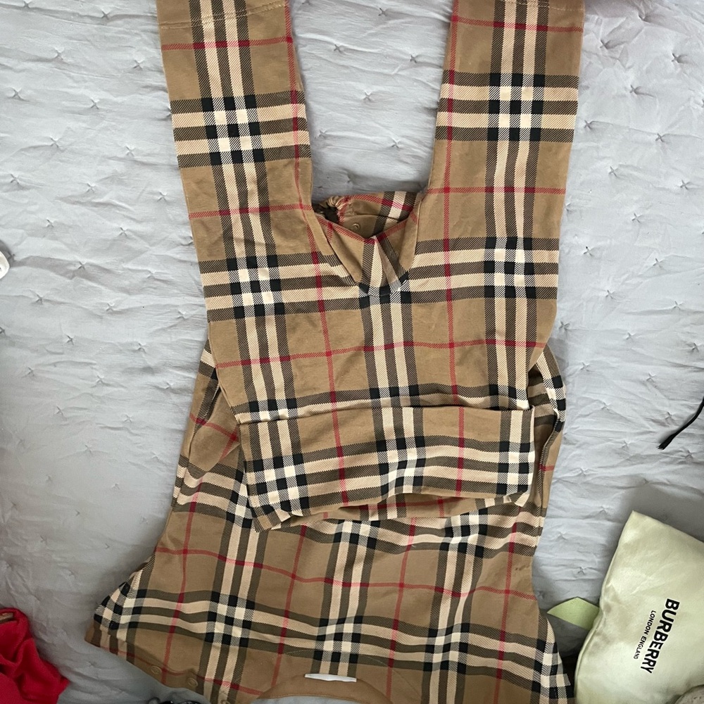 Burberry Beige Checkered Sleeveless Top